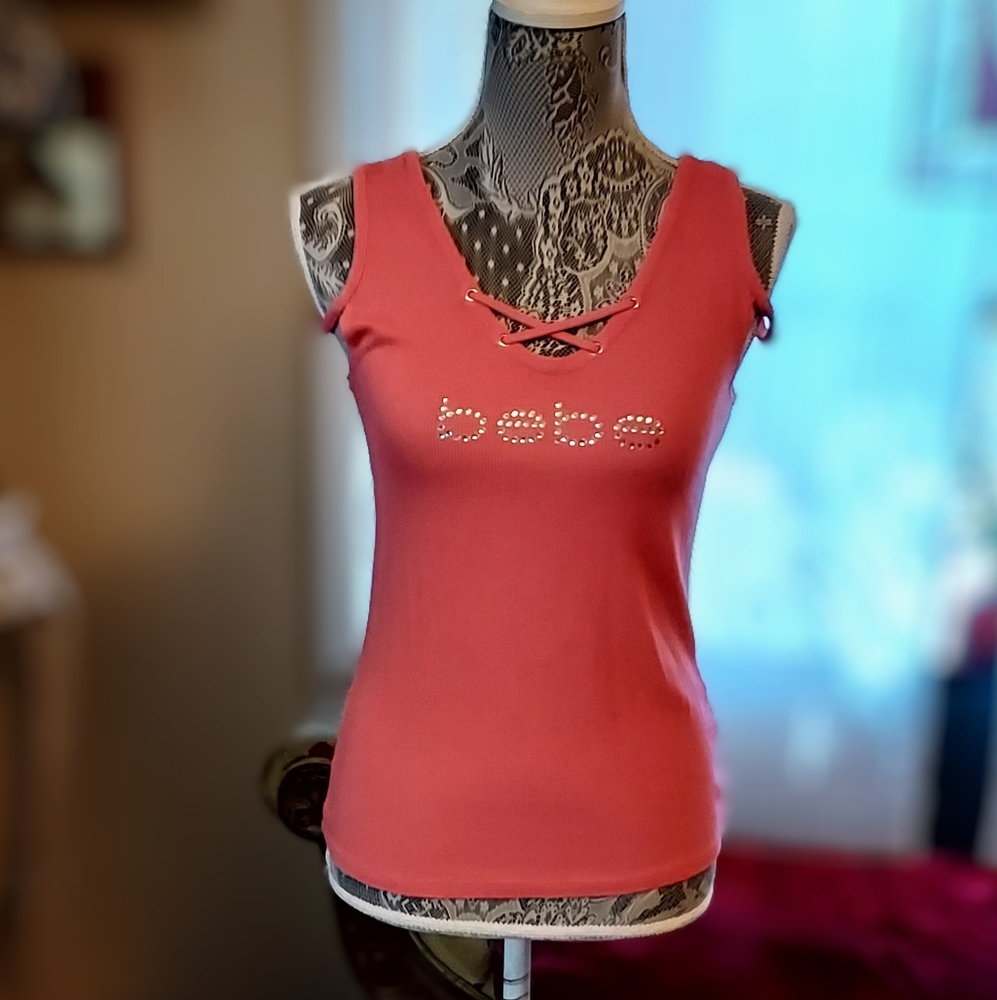Bebe Sleeveless Peach Top - M